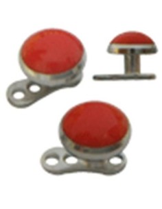 Microdermal de titanio con media bola piedra