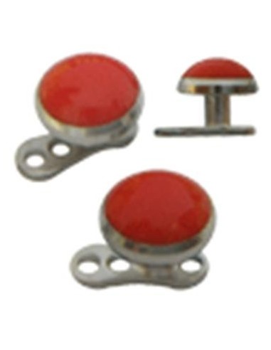 Microdermal de titanio con media bola piedra