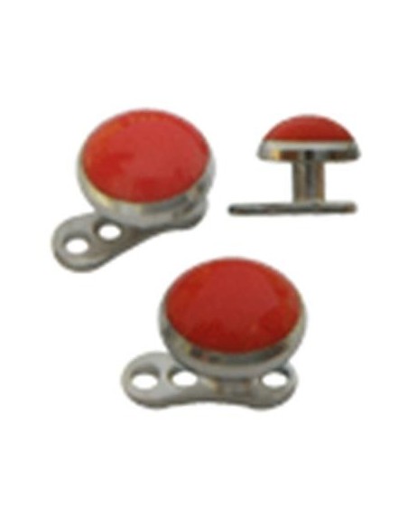 Microdermal de titanio con media bola piedra Microdermal de titanio con media bola piedra