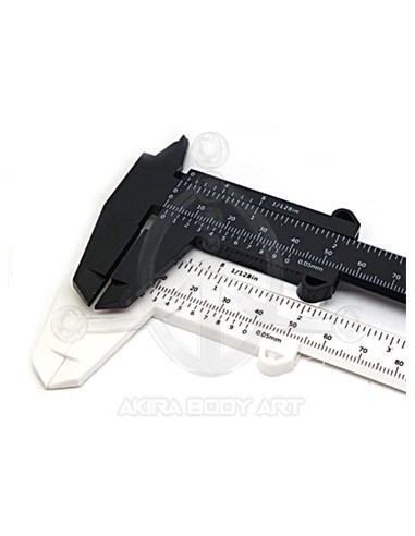 Calibre Plástico con eje de plástico