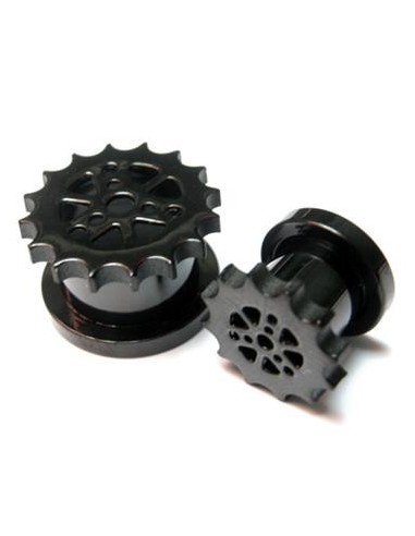 Dilatador engranaje acero negro