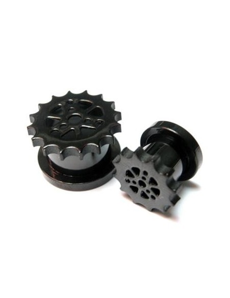 Dilatador engranaje acero negro Dilatador engranaje acero negro