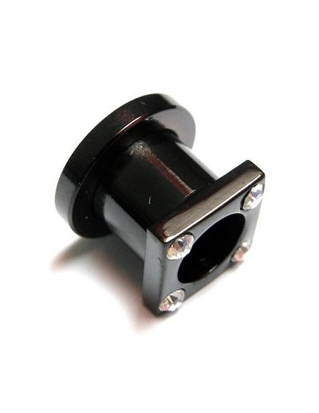 Dilatador cuadrado negro con joyas. Dilatador cuadrado negro con joyas.