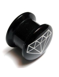 Plug Acrílico con rosca DIAMANTE