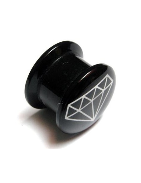 Plug Acrílico con rosca DIAMANTE