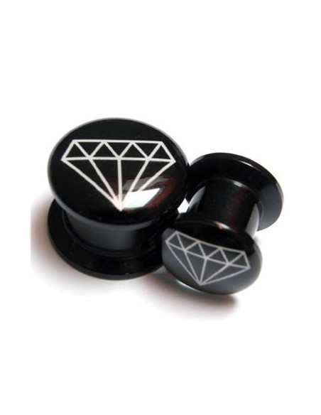Plug Acrílico con rosca DIAMANTE