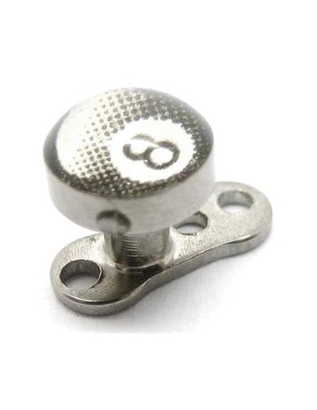 Microdermal de titanio con logo