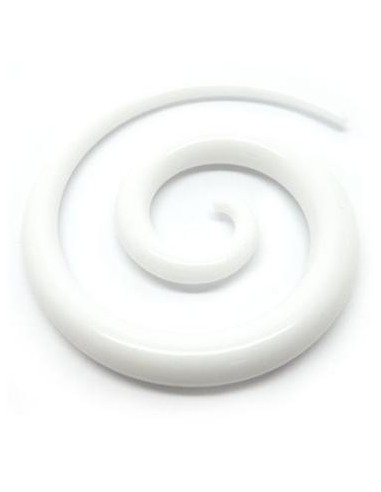 Espiral Larga Acrílico. Blanco
