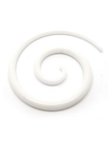 Espiral Larga Acrílico. Blanco