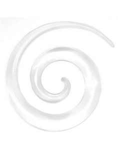 Espiral Larga Acrílico. Transparente