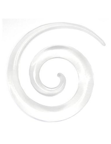 Espiral Larga Acrílico. Transparente